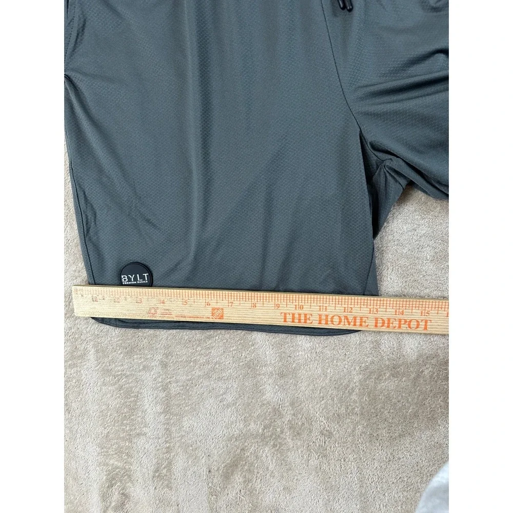 BYLT Premium‎ Basics Training Shorts Mens 3XL Charcoal Grey 2-in-1 Liner NEW